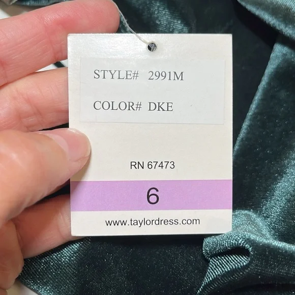 🎉3x HP!🎉 NWT: Taylor, maxi/long Evergreen dress/gown - Picture 11 of 15